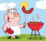 18134755-Happy-Pig-Chef-Cook-At-Barbecue-On-A-Hill-Stock-Vector-cartoon